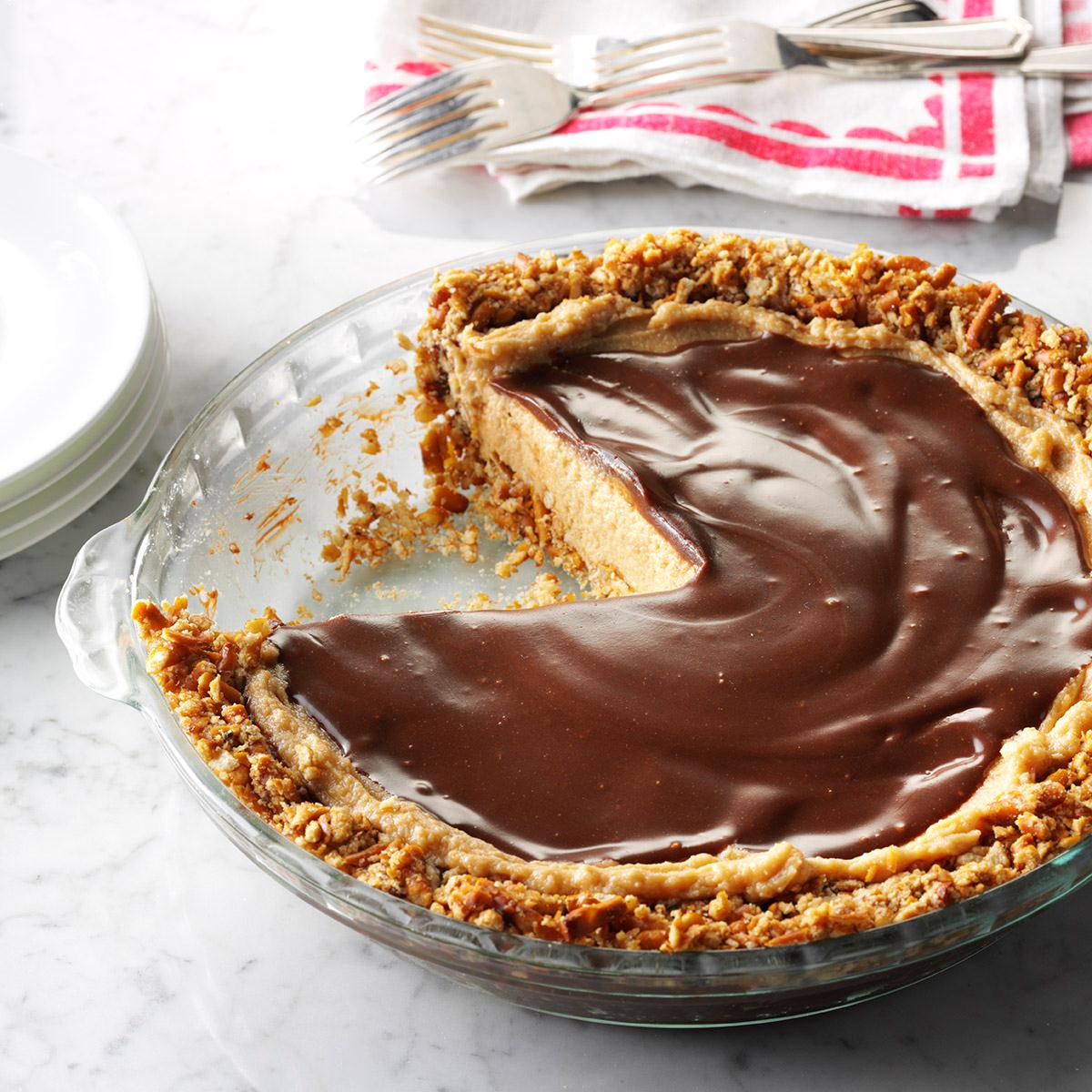 Easy Peanut Butter Pretzel Pie Recipe Taste Of Home