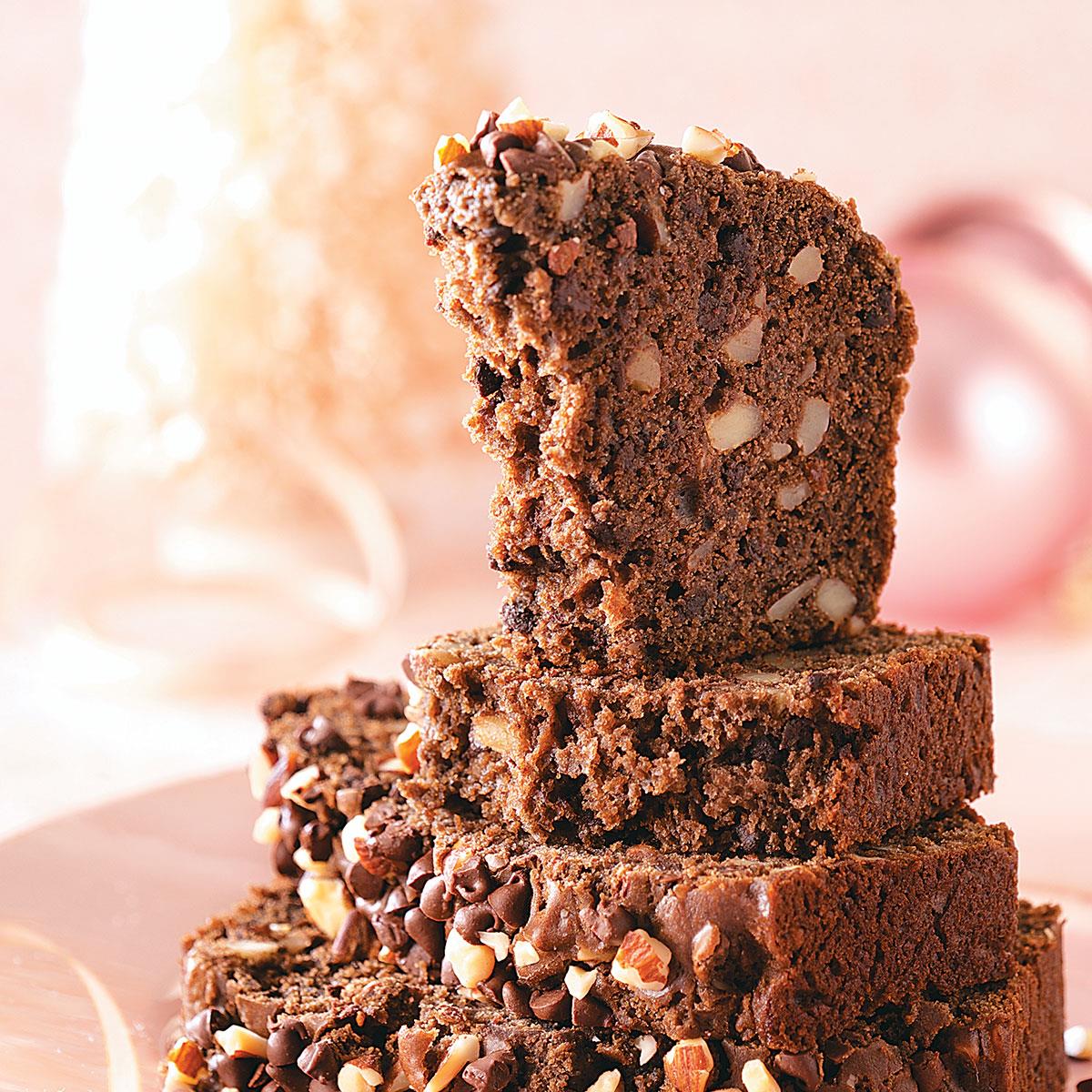 AlmondStudded Chocolate Loaf Recipe Taste of Home