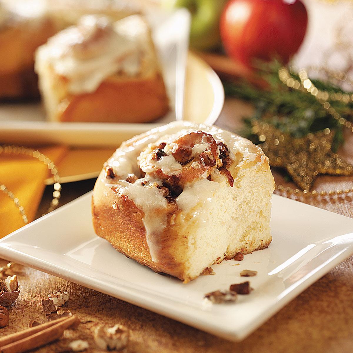 ApplePecan Cinnamon Rolls Recipe Taste of Home