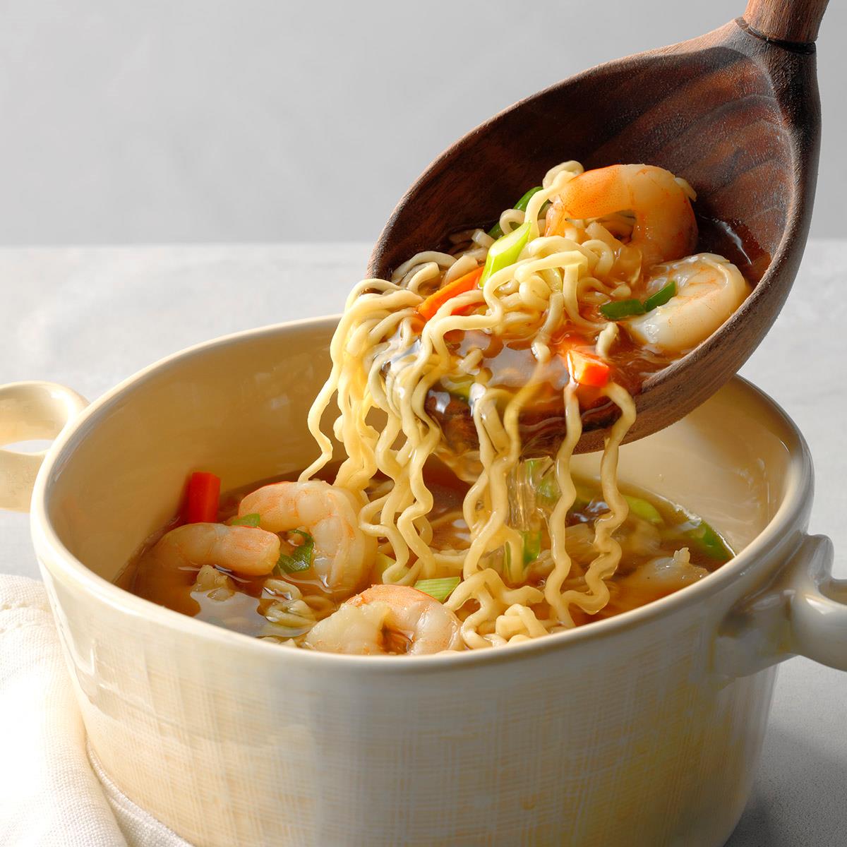 Asian Ramen Shrimp Soup Recipe | Taste of Home