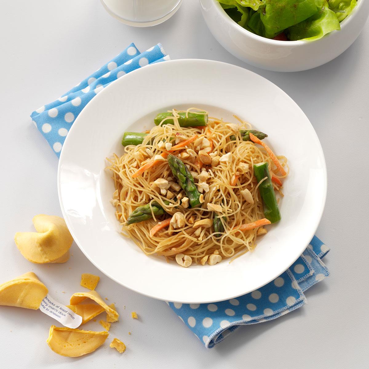 Asian Vegetable Pasta Recipe | Taste of Home