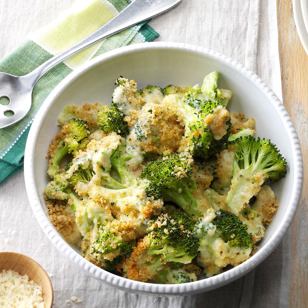 Baked Parmesan Broccoli Recipe | Taste of Home