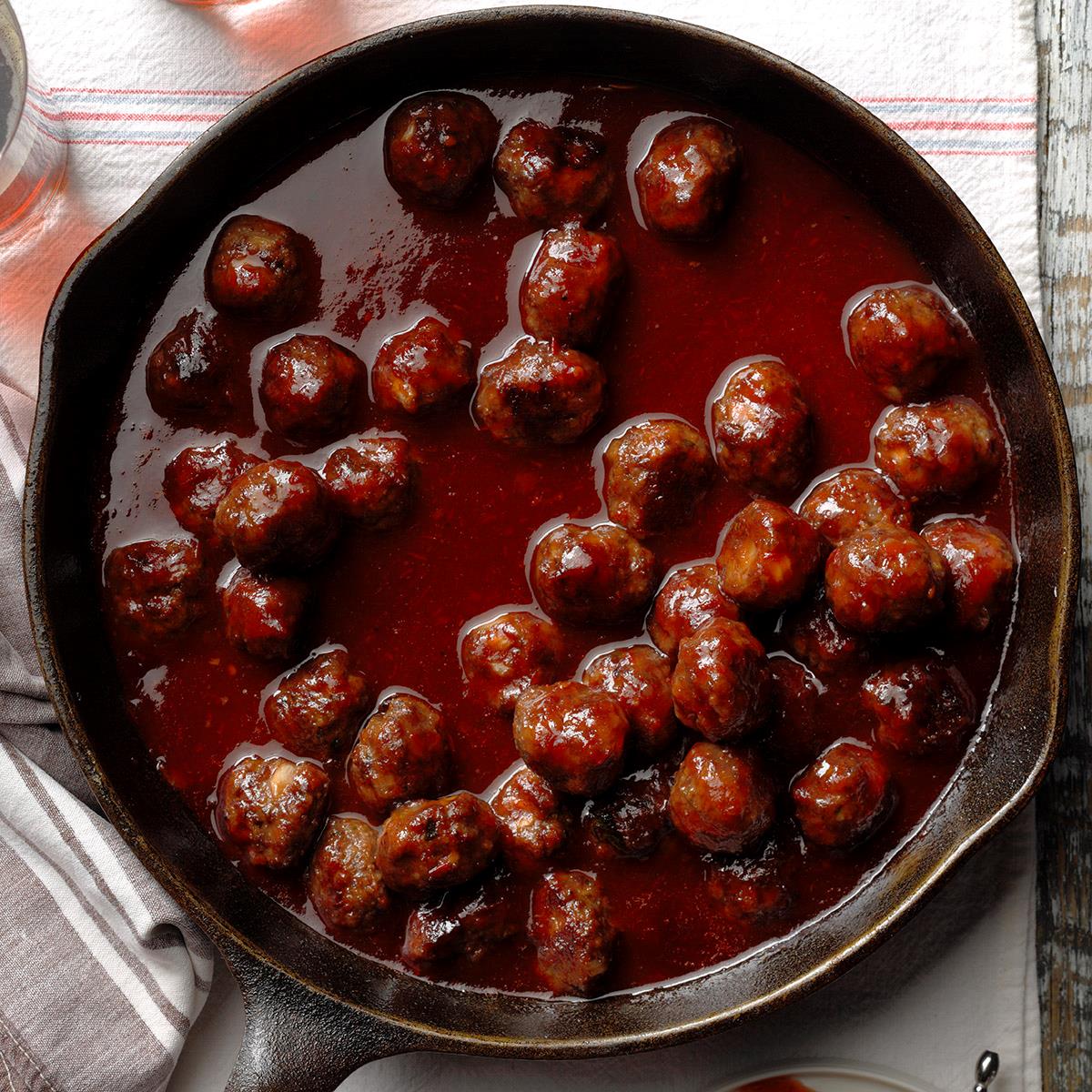 Barbecued Meatballs Recipe | Taste Of Home