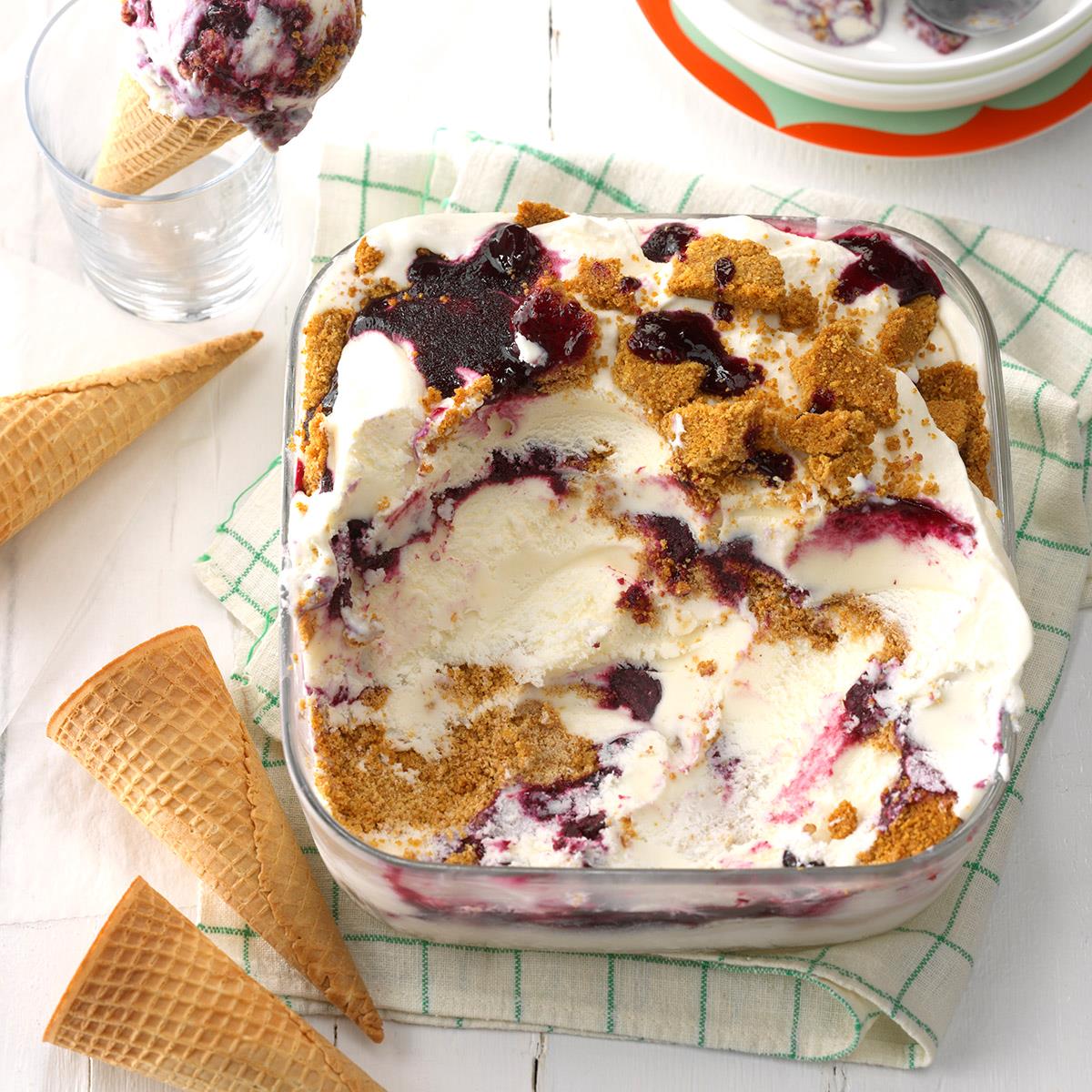Blueberry Cheesecake Ice Cream Recipe | Taste of Home