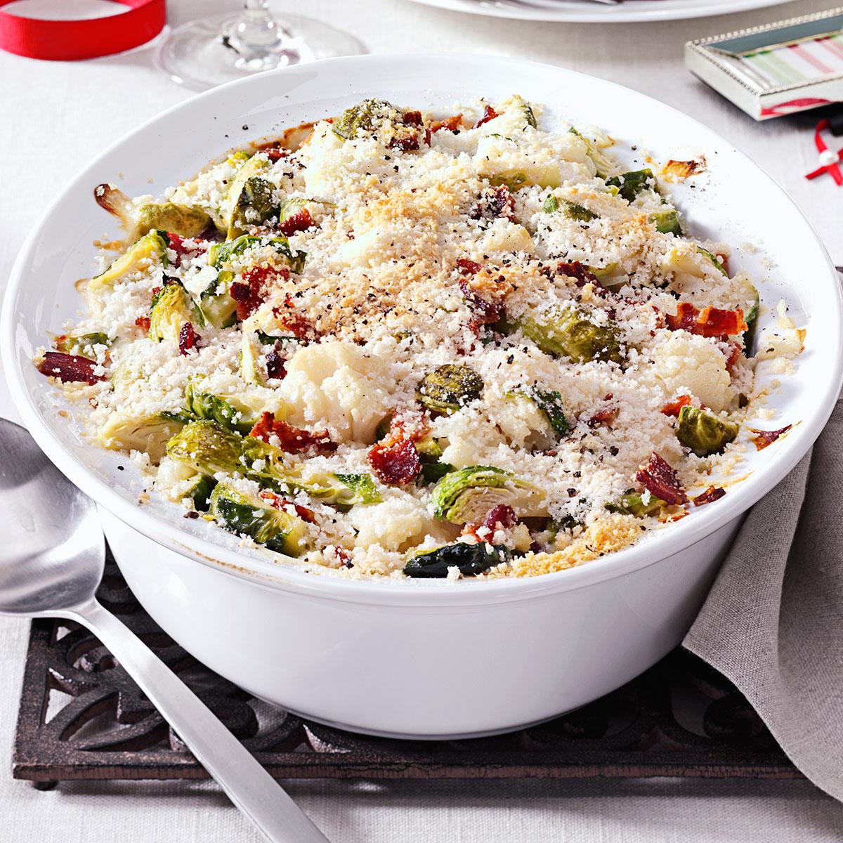 Brussels Sprouts & Cauliflower Gratin Recipe Taste of Home