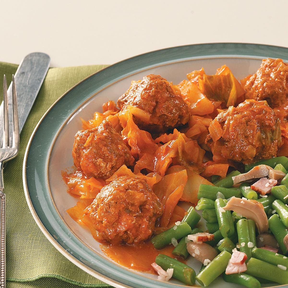 Cabbage & Meatballs Recipe Taste of Home