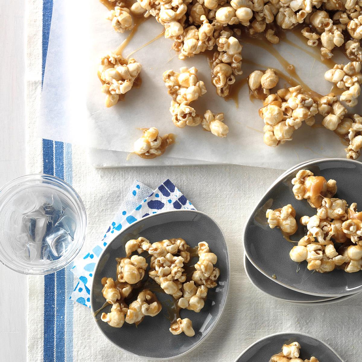 Chewy CaramelCoated Popcorn Recipe Taste of Home