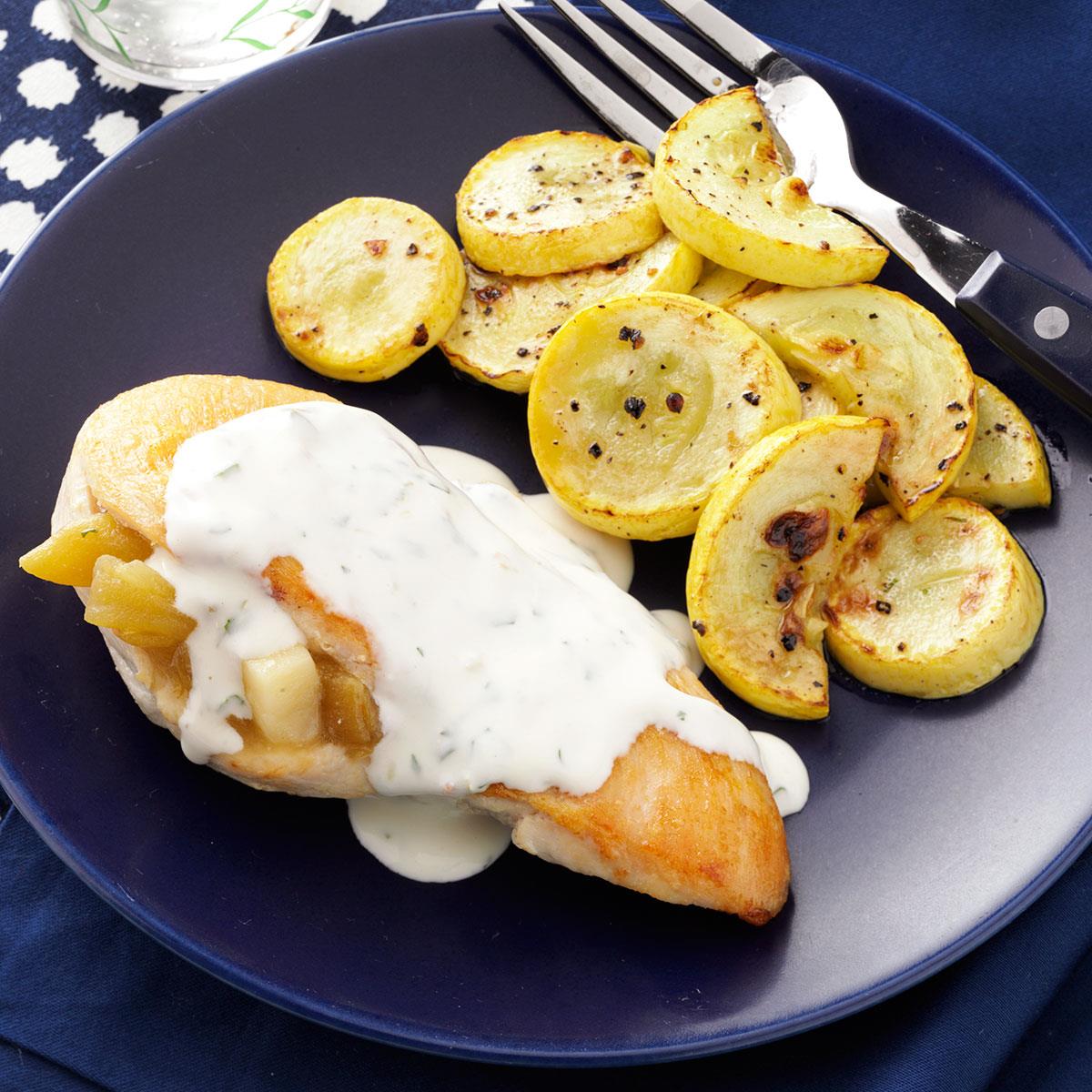 Chicken Rellenos with Cilantro-Lime Cream Sauce Recipe ...