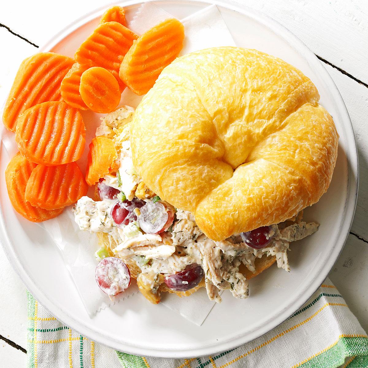 Chicken Salad Croissant Sandwiches Recipe Taste of Home