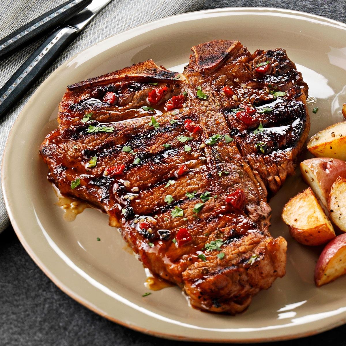 Chipotle-Honey Grilled T-Bones Recipe  Taste of Home