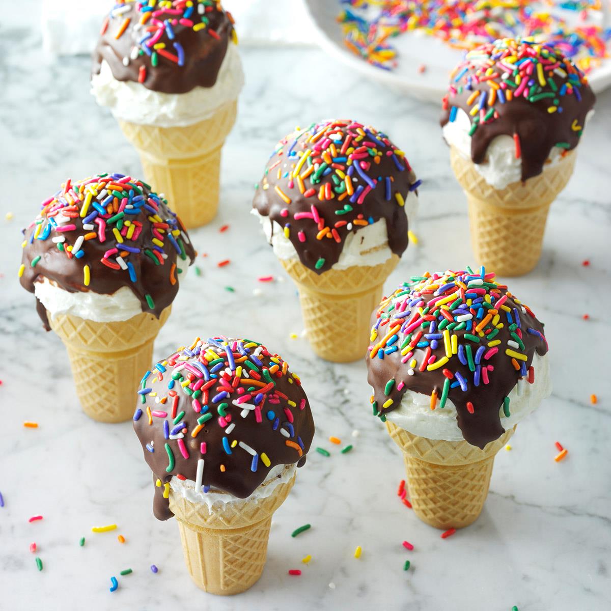 Chocolate Dipped Ice Cream Cone Cupcakes Recipe Taste Of