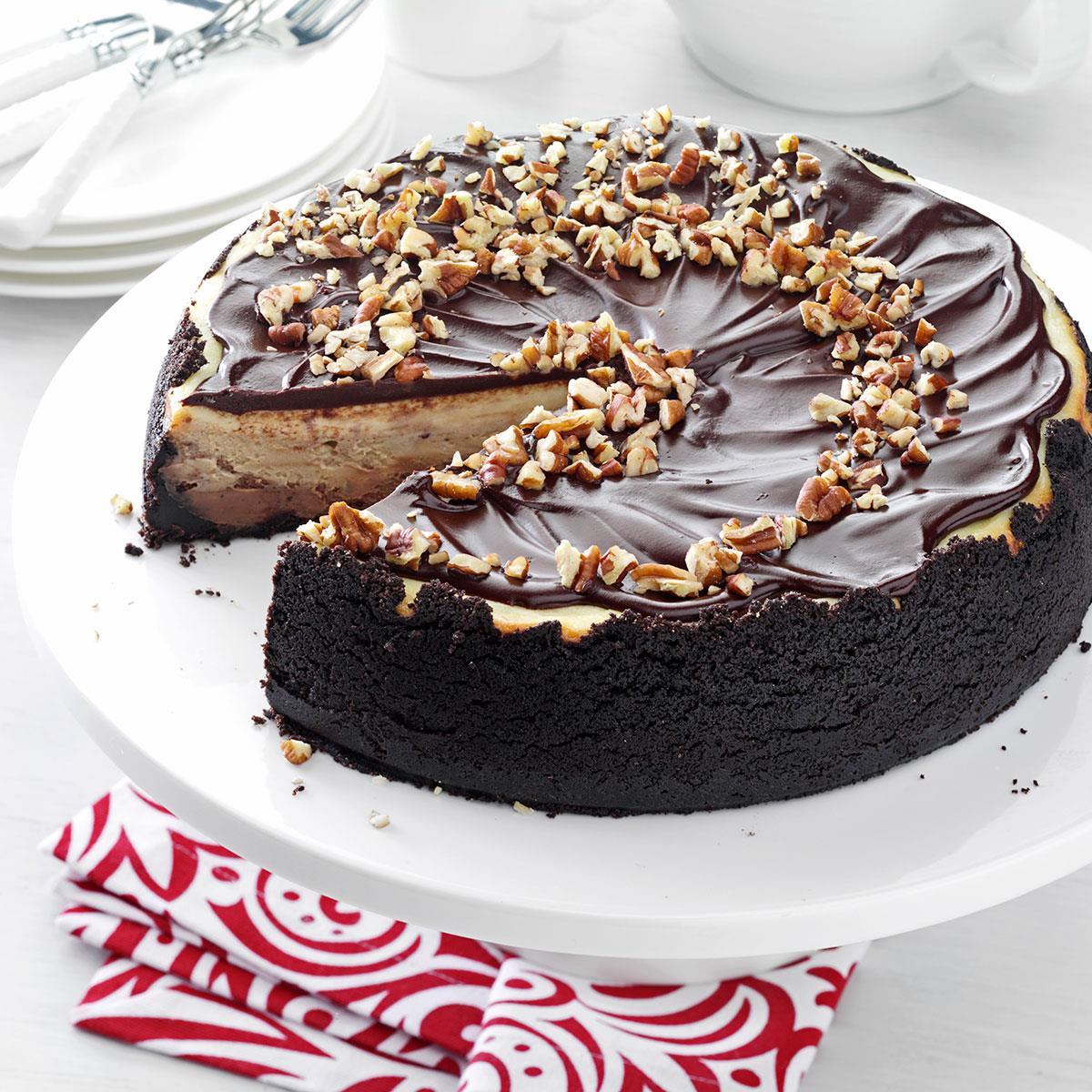 Chocolate Glazed Cheesecake Recipe  Taste of Home