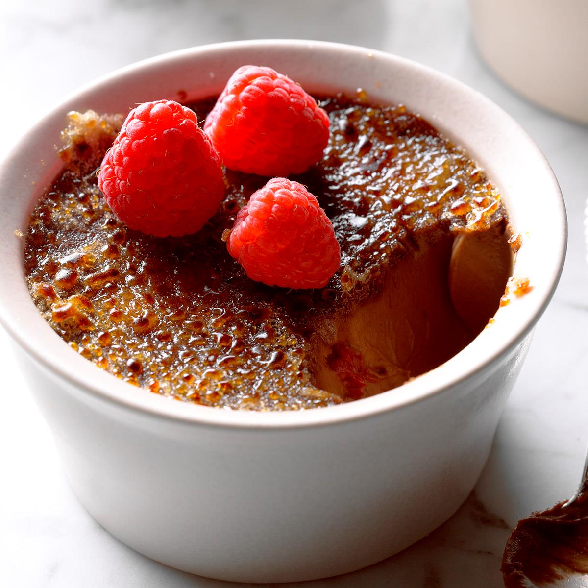 Chocolate Raspberry Creme Brulee Recipe Taste Of Home