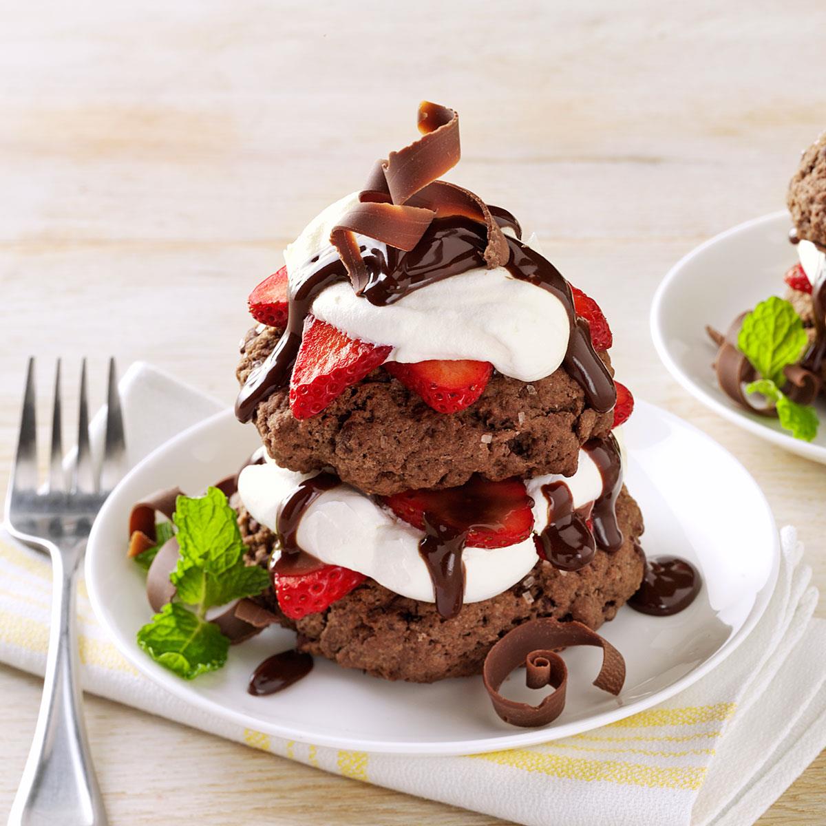 Chocolate Strawberry Shortcakes Recipe  Taste of Home