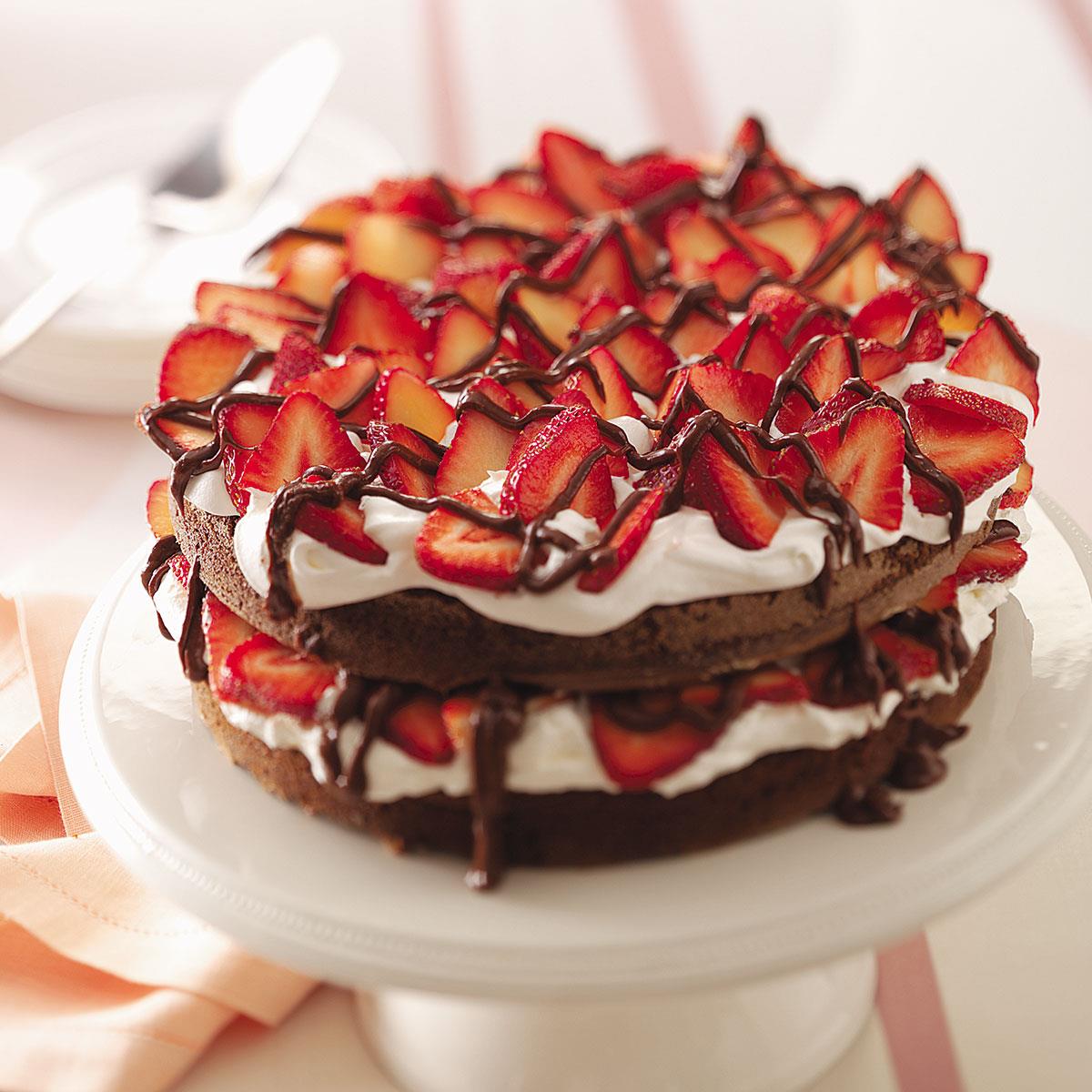 Chocolate Strawberry Torte Recipe | Taste of Home