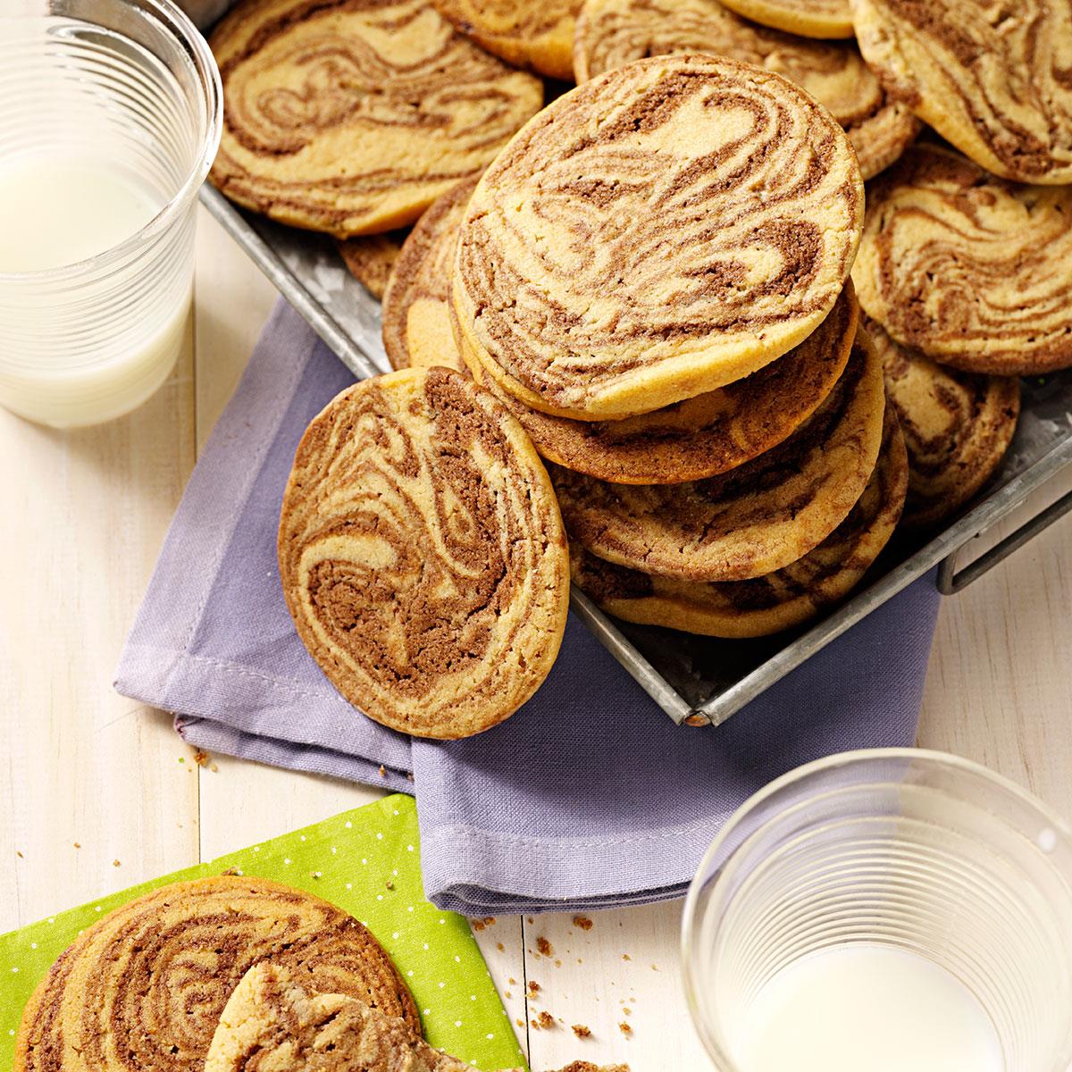 Chocolate-Swirled Peanut Butter Cookies Recipe  Taste of Home