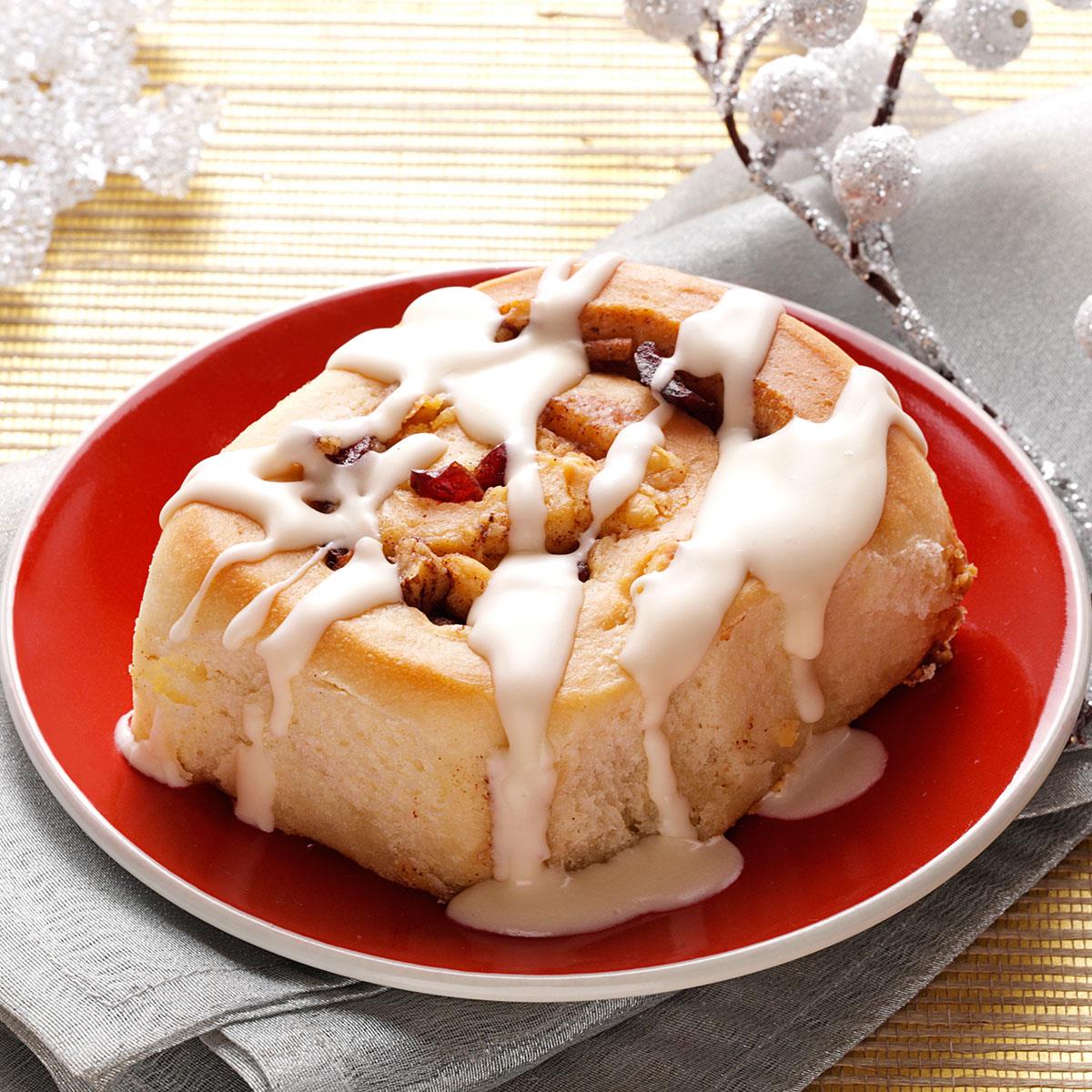 CranberryWhite Chocolate Cinnamon Rolls Recipe  Taste of Home