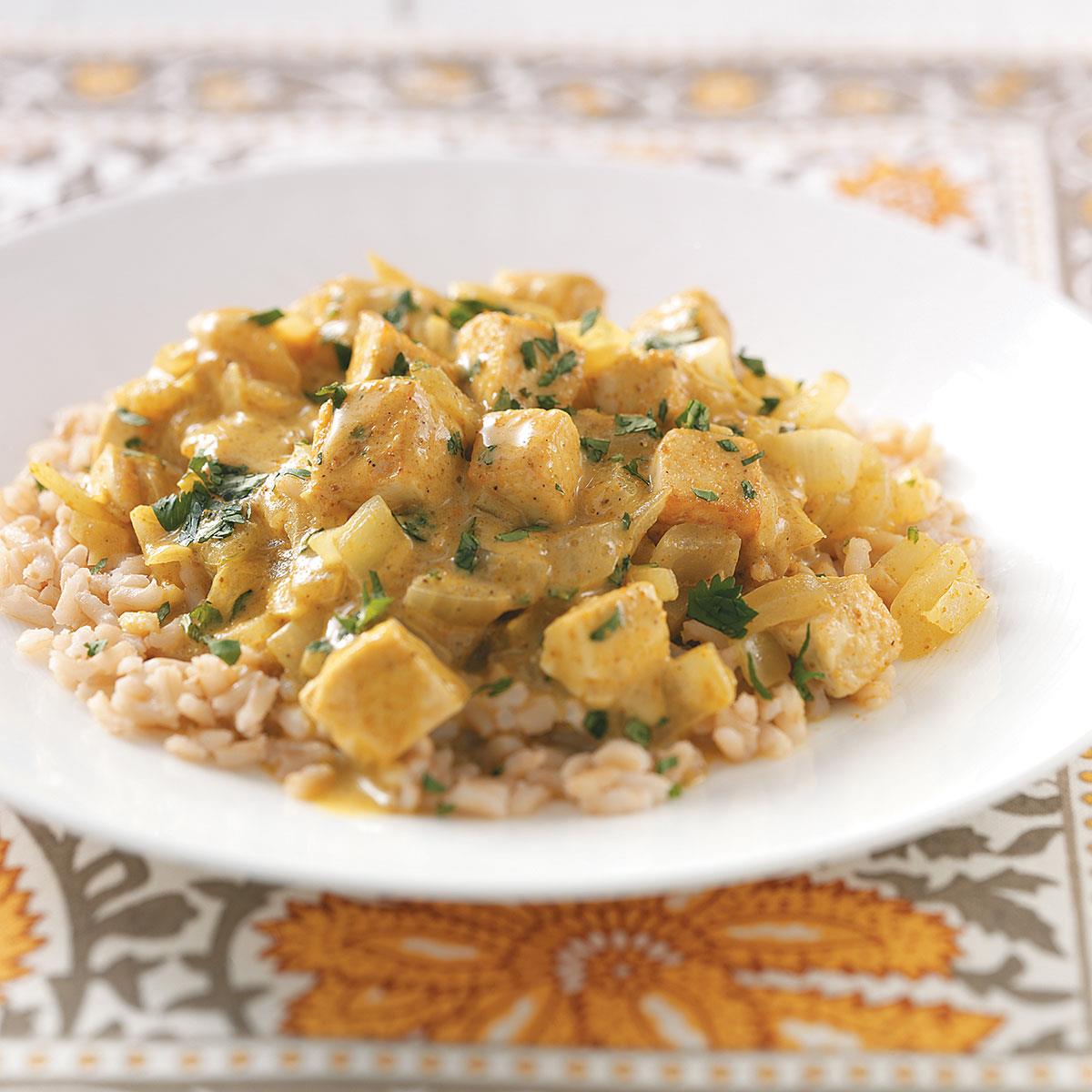 Curried Tofu with Rice Recipe | Taste of Home