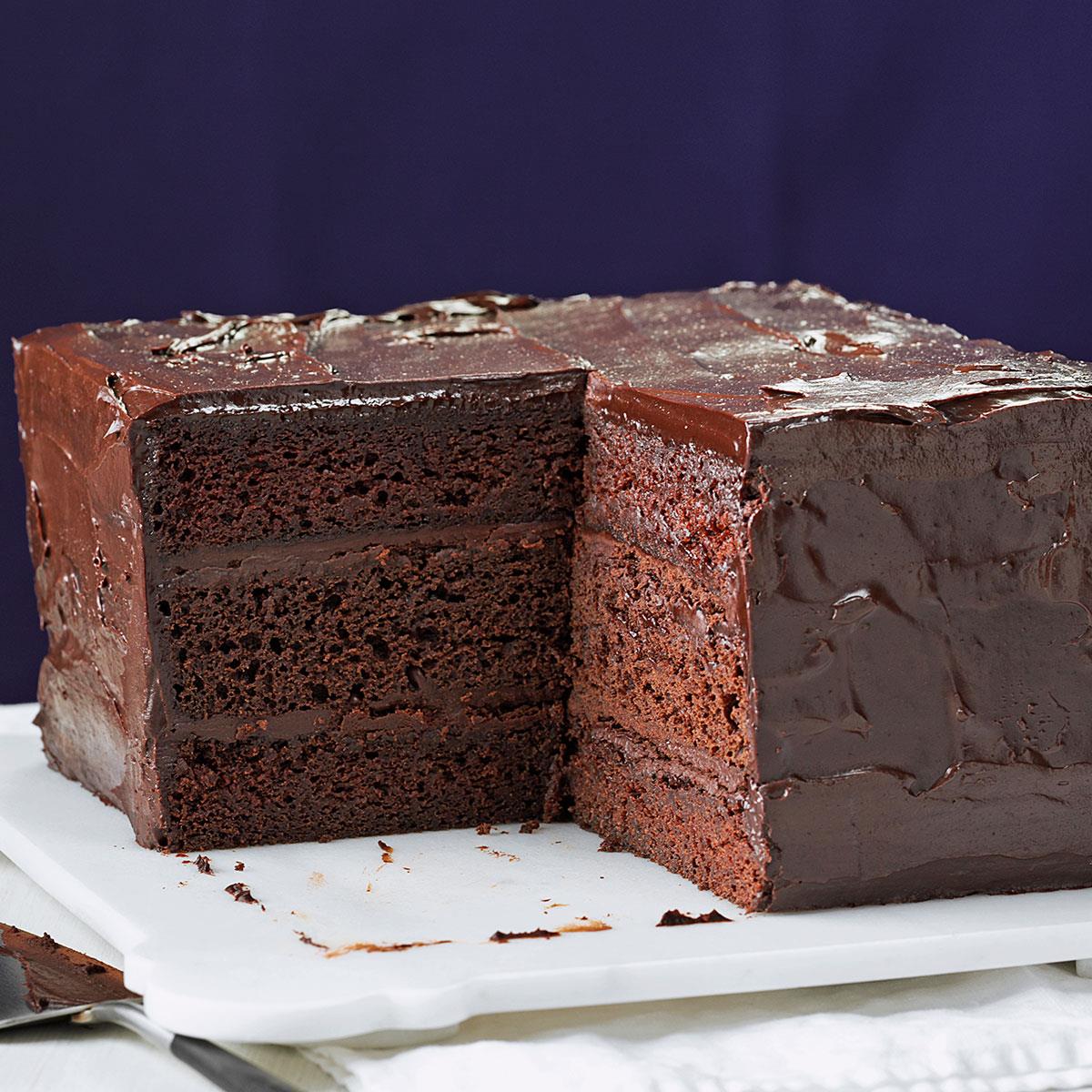 Deep & Dark Ganache Cake Recipe Taste of Home
