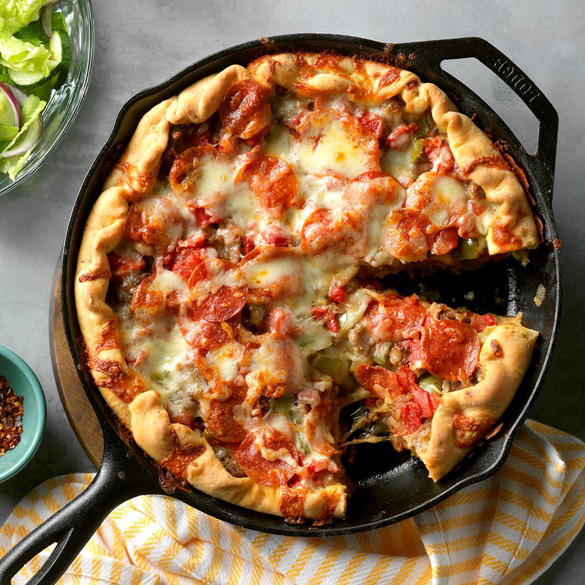 DeepDish Sausage Pizza Recipe  Taste of Home