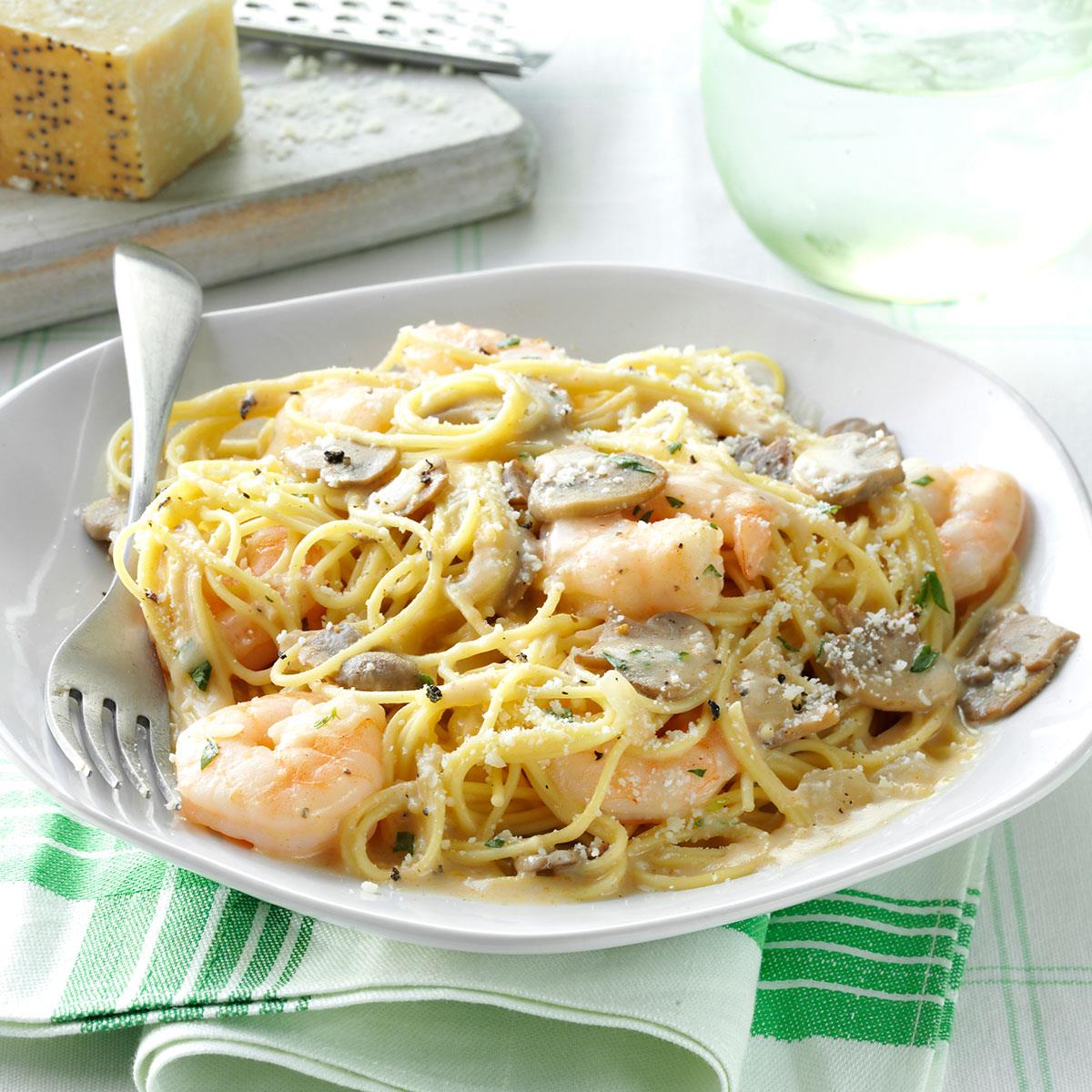 Dijon Shrimp with Pasta Recipe | Taste of Home