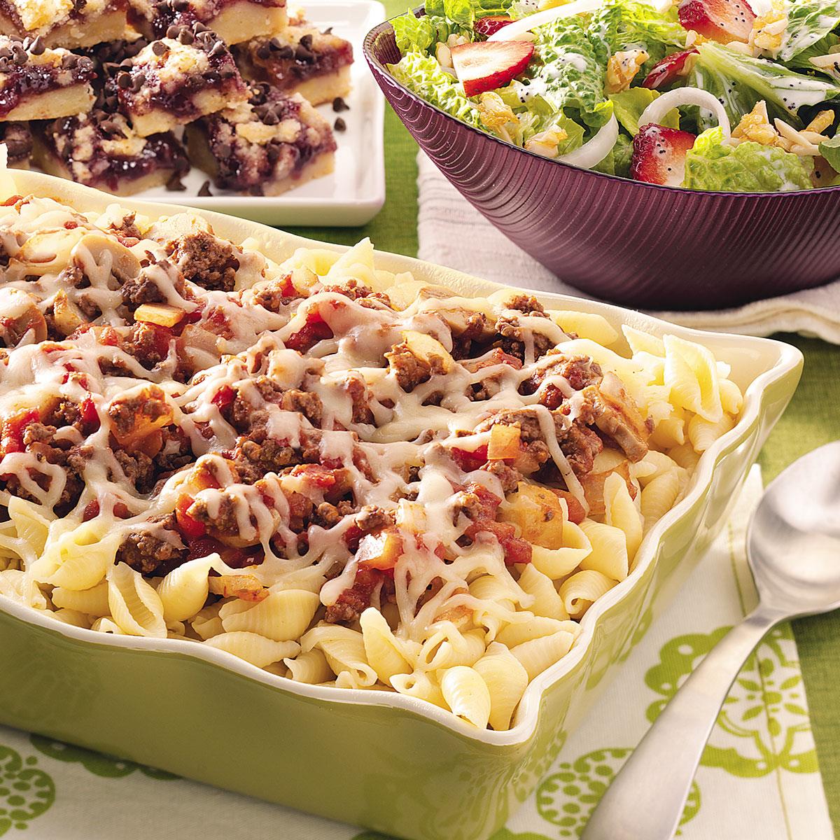 DoubleCheese Beef Pasta Recipe  Taste of Home