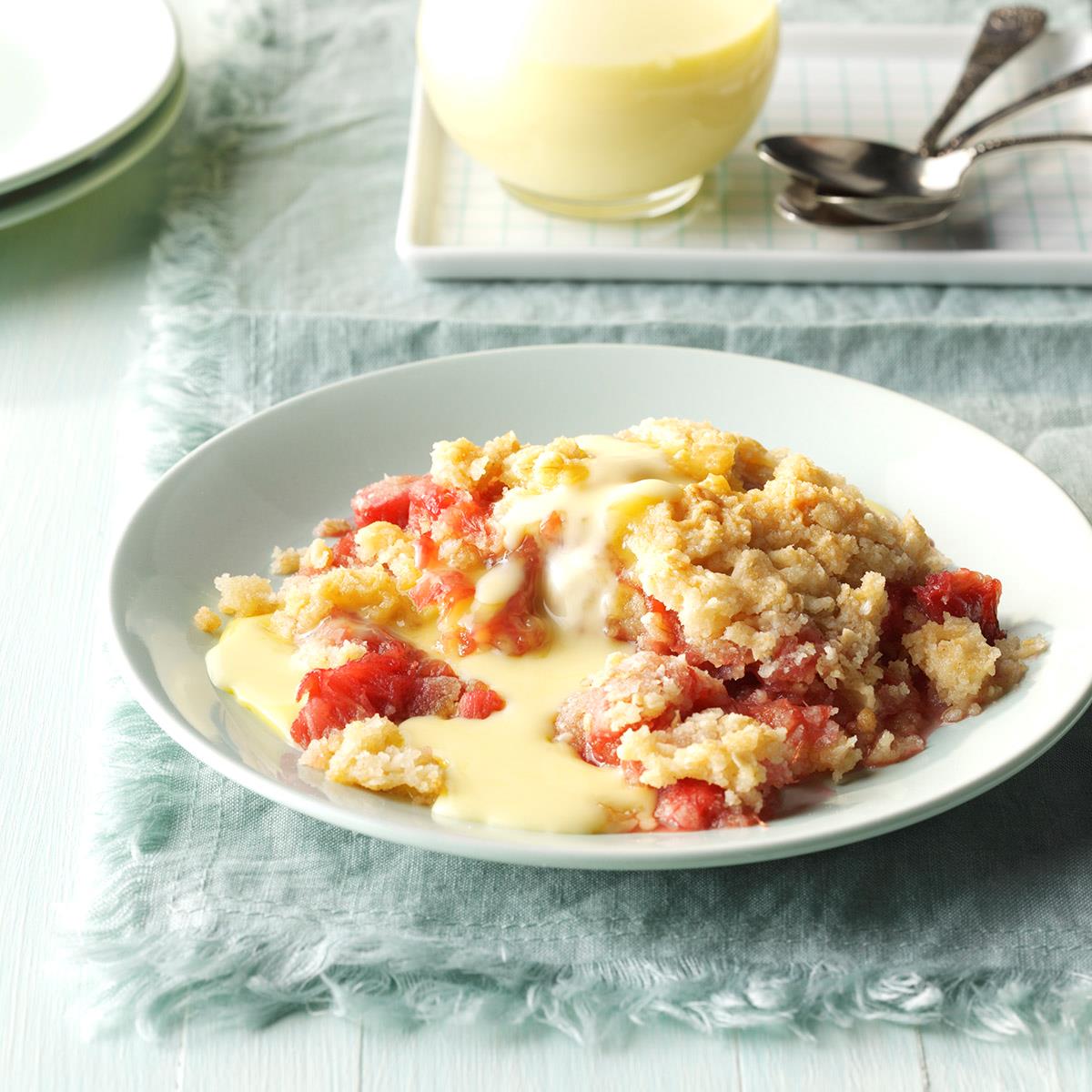 English Rhubarb Crumble Recipe | Taste of Home