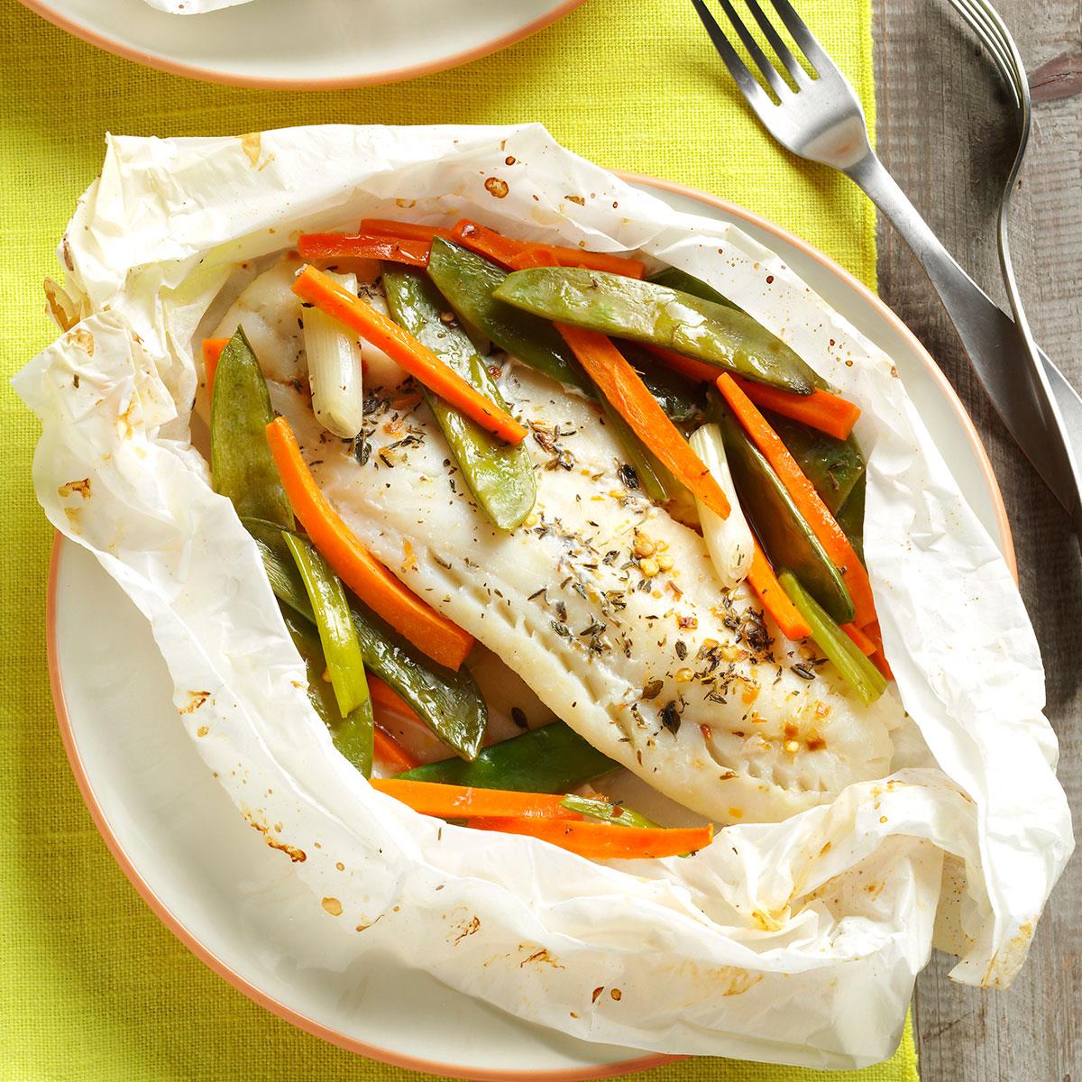 Fish & Vegetable Packets Recipe Taste of Home