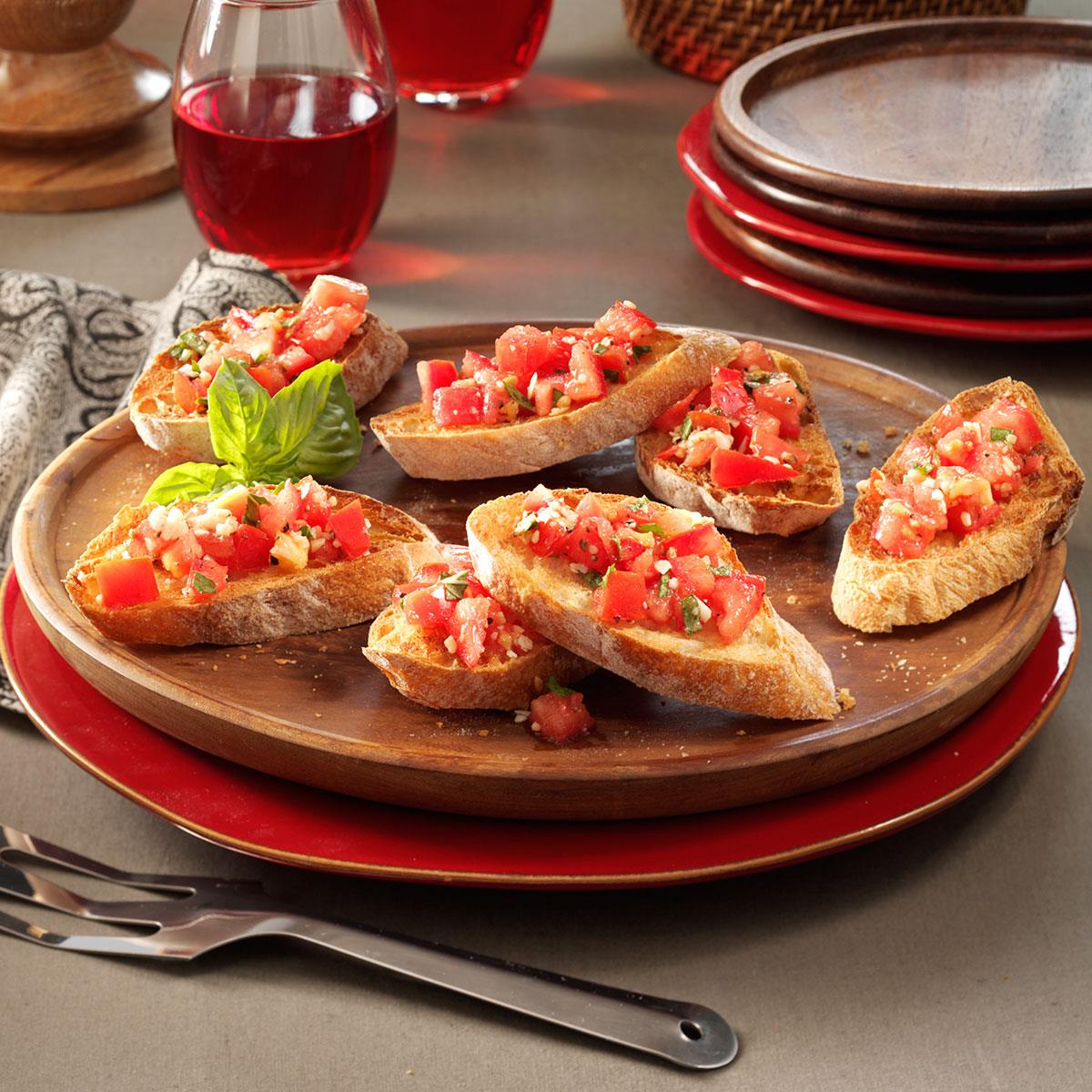 Garlic Tomato Bruschetta Recipe | Taste of Home