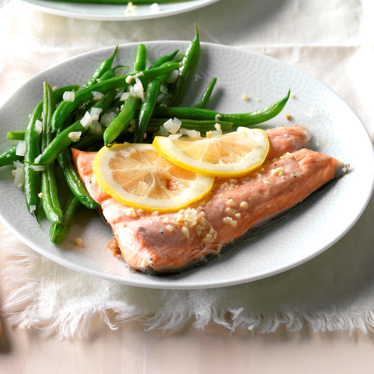 Ginger Salmon with Green Beans Recipe Taste of Home