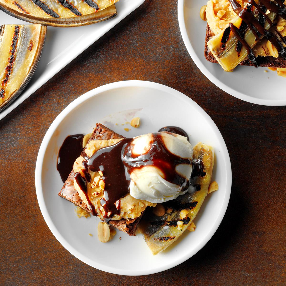 Grilled Banana Brownie Sundaes Recipe  Taste of Home