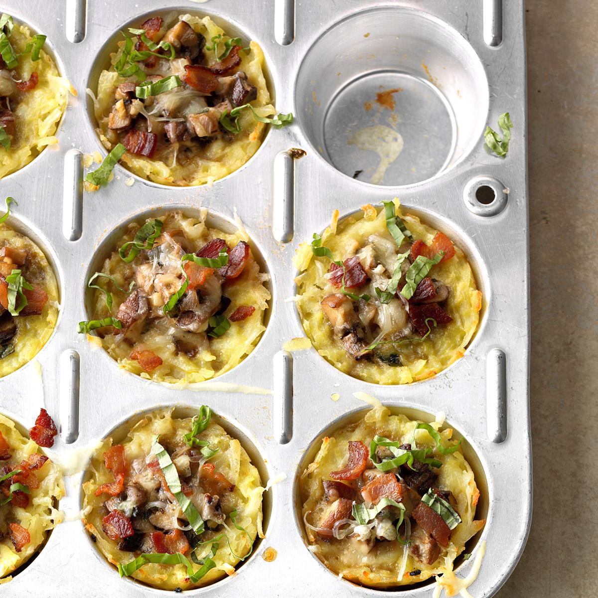 Hash Brown Nests with Portobellos and Eggs Recipe Taste of Home