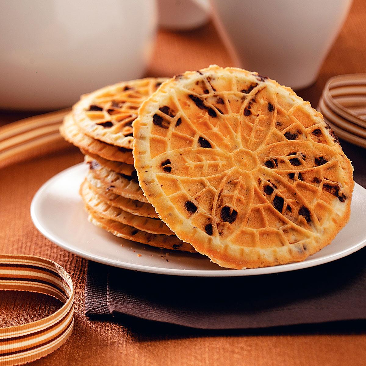Hazelnut Chocolate Chip Pizzelle Recipe Taste of Home