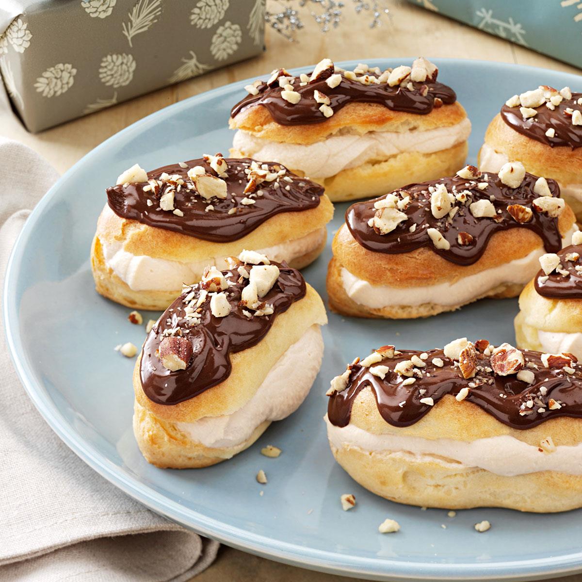 Hazelnut Mocha Eclairs Recipe Taste of Home