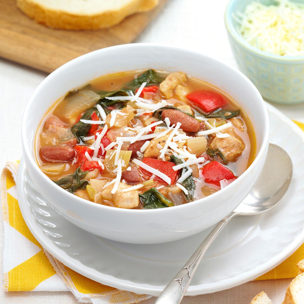 Herbed Chicken Spinach Soup Recipe Taste Of Home