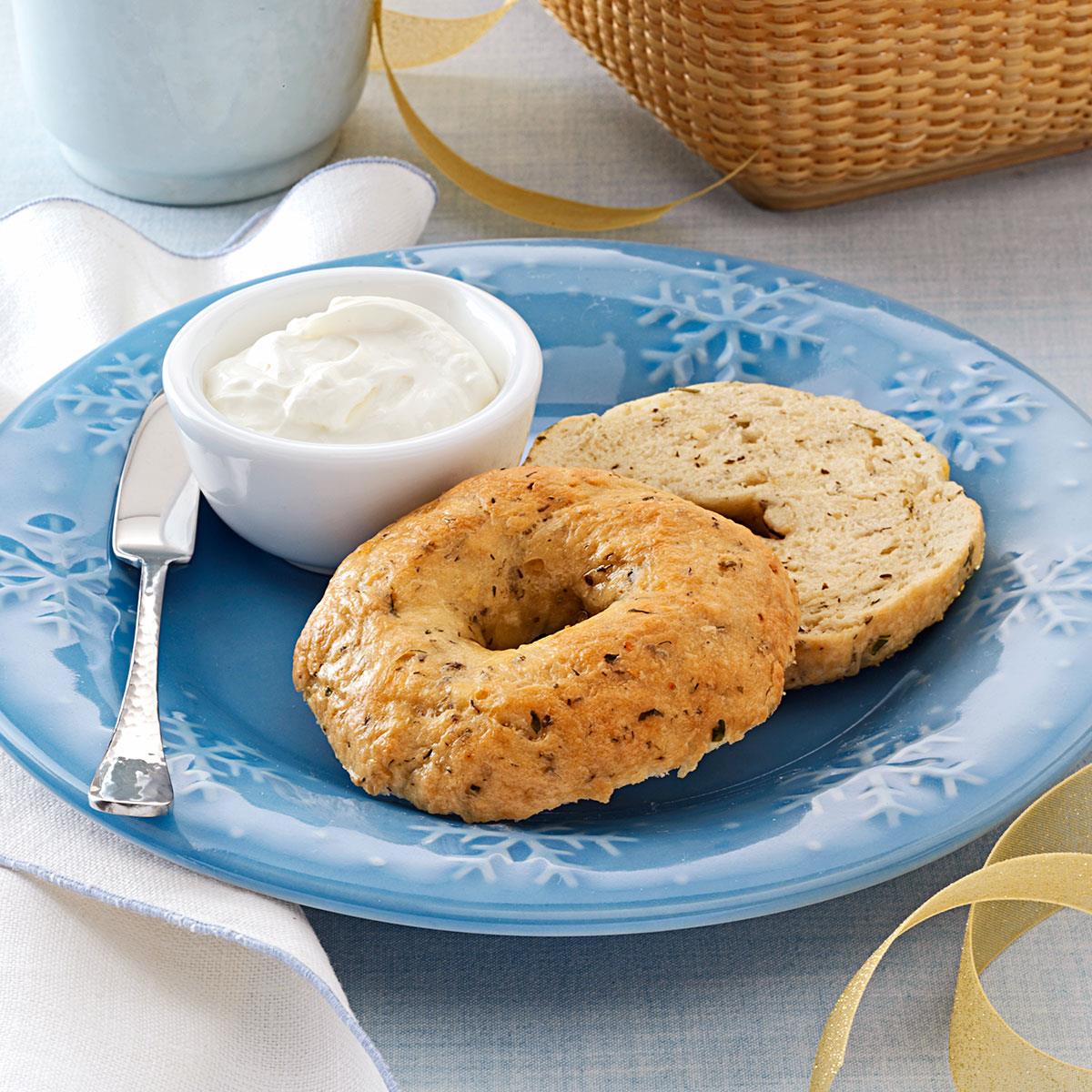 Herbed Onion Bagels Recipe Taste of Home