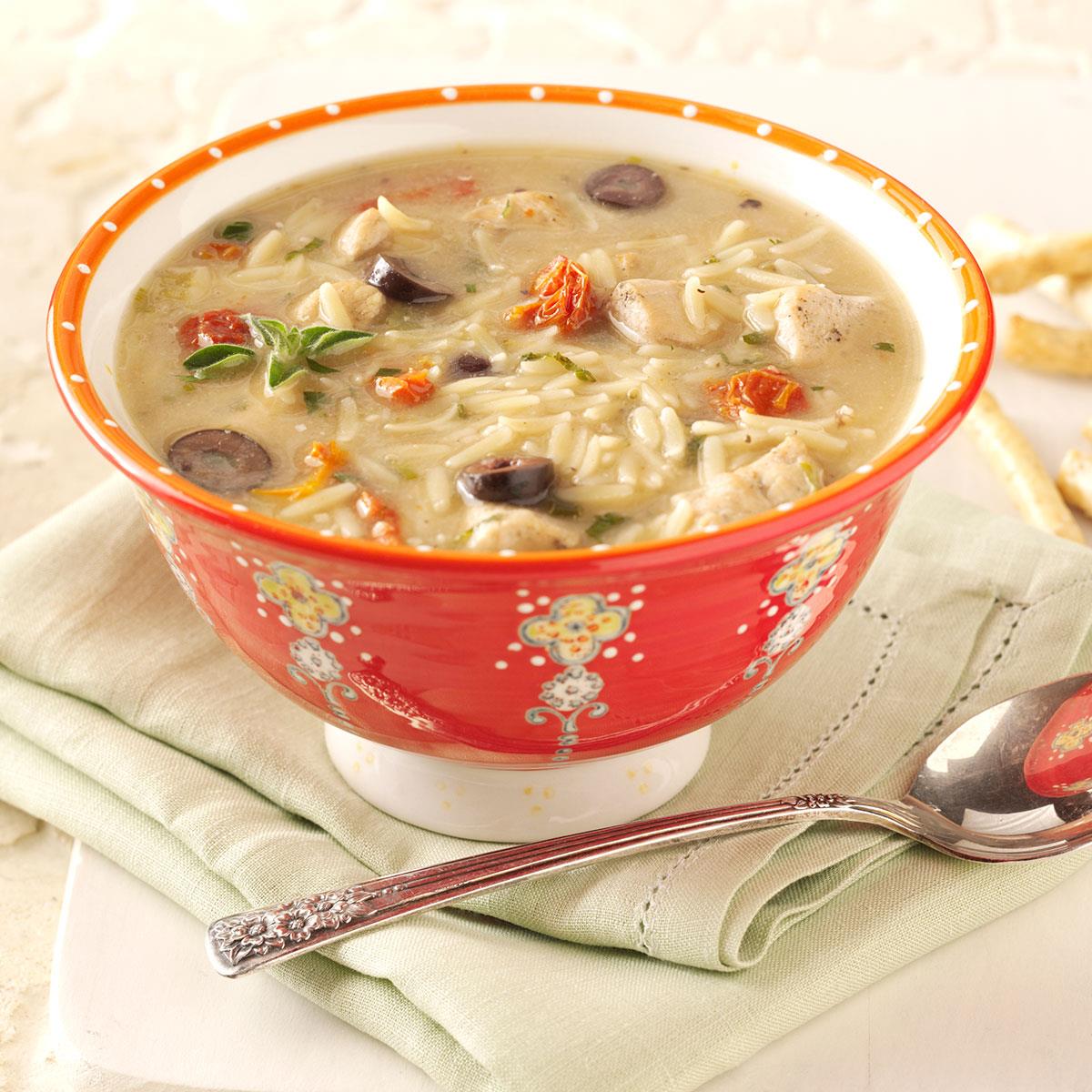 Mediterranean Chicken Soup Recipe  Taste of Home