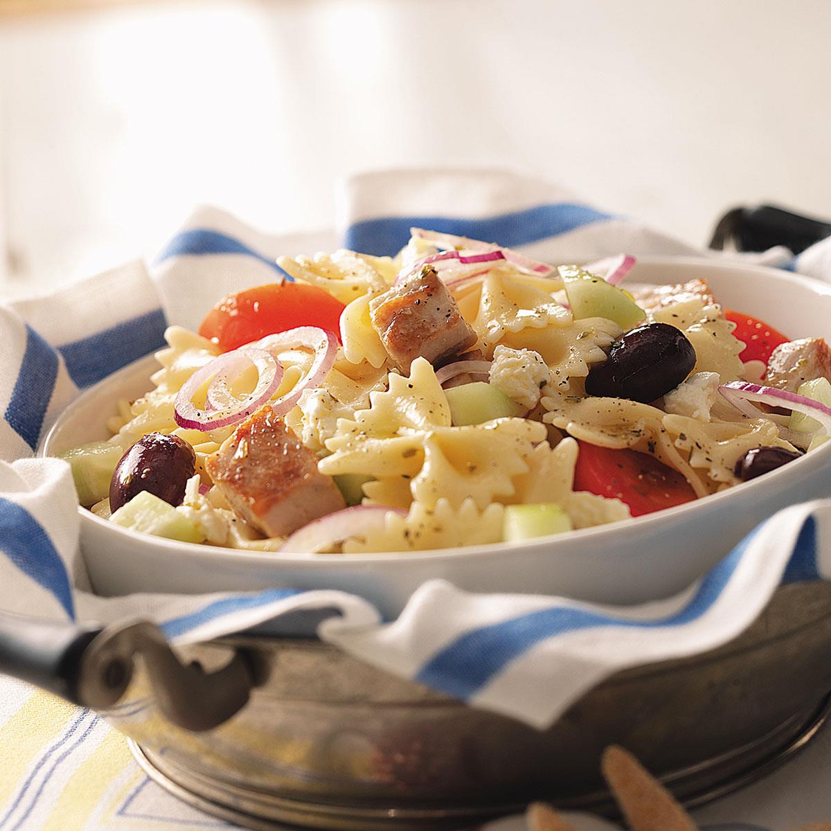 Mediterranean Tuna Pasta Salad Recipe | Taste of Home