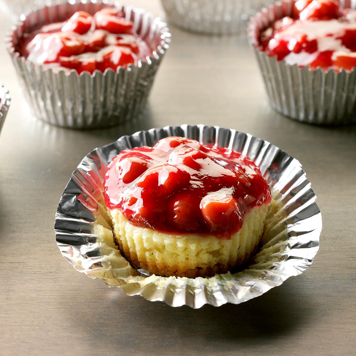 Mini Cherry Cheesecakes Recipe | Taste of Home