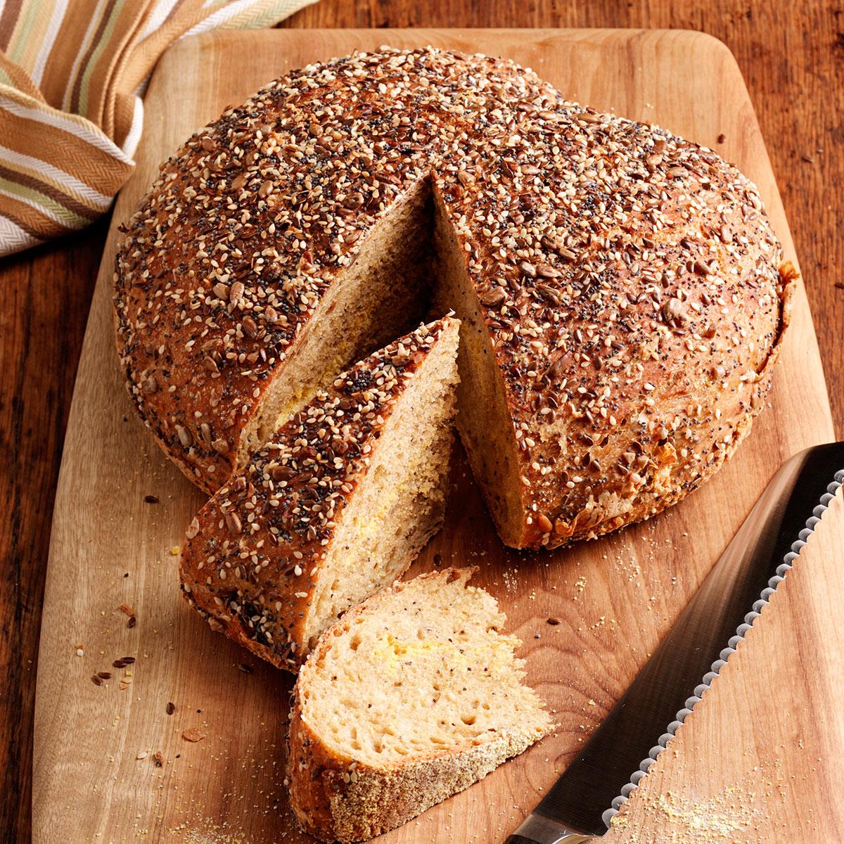 NoKnead Harvest Bread Recipe Taste of Home