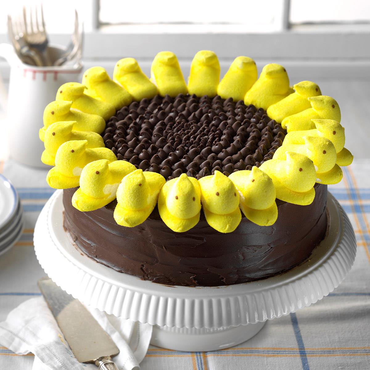 Peeps Sunflower Cake Recipe  Taste of Home