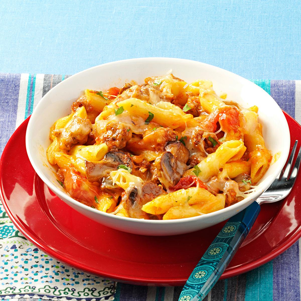 Penne And Sausage Casseroles Recipe Taste Of Home