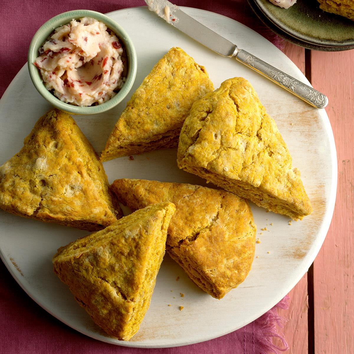 Pumpkin Scones with Berry Butter Recipe  Taste of Home