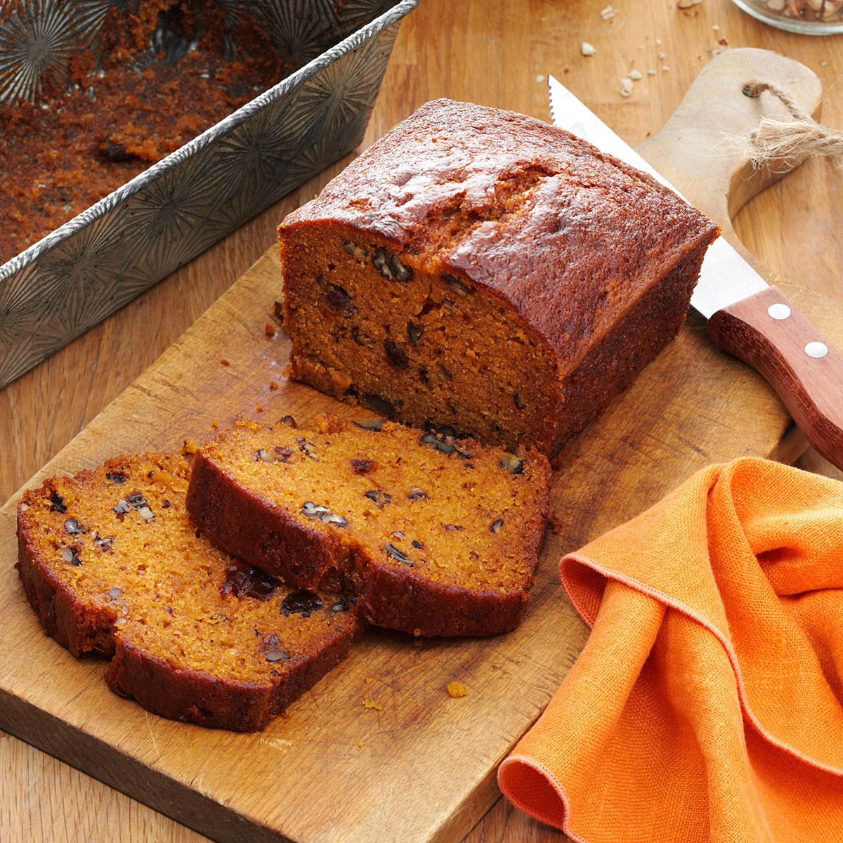 Raisin-Filled Pumpkin Spice Bread Recipe | Taste of Home