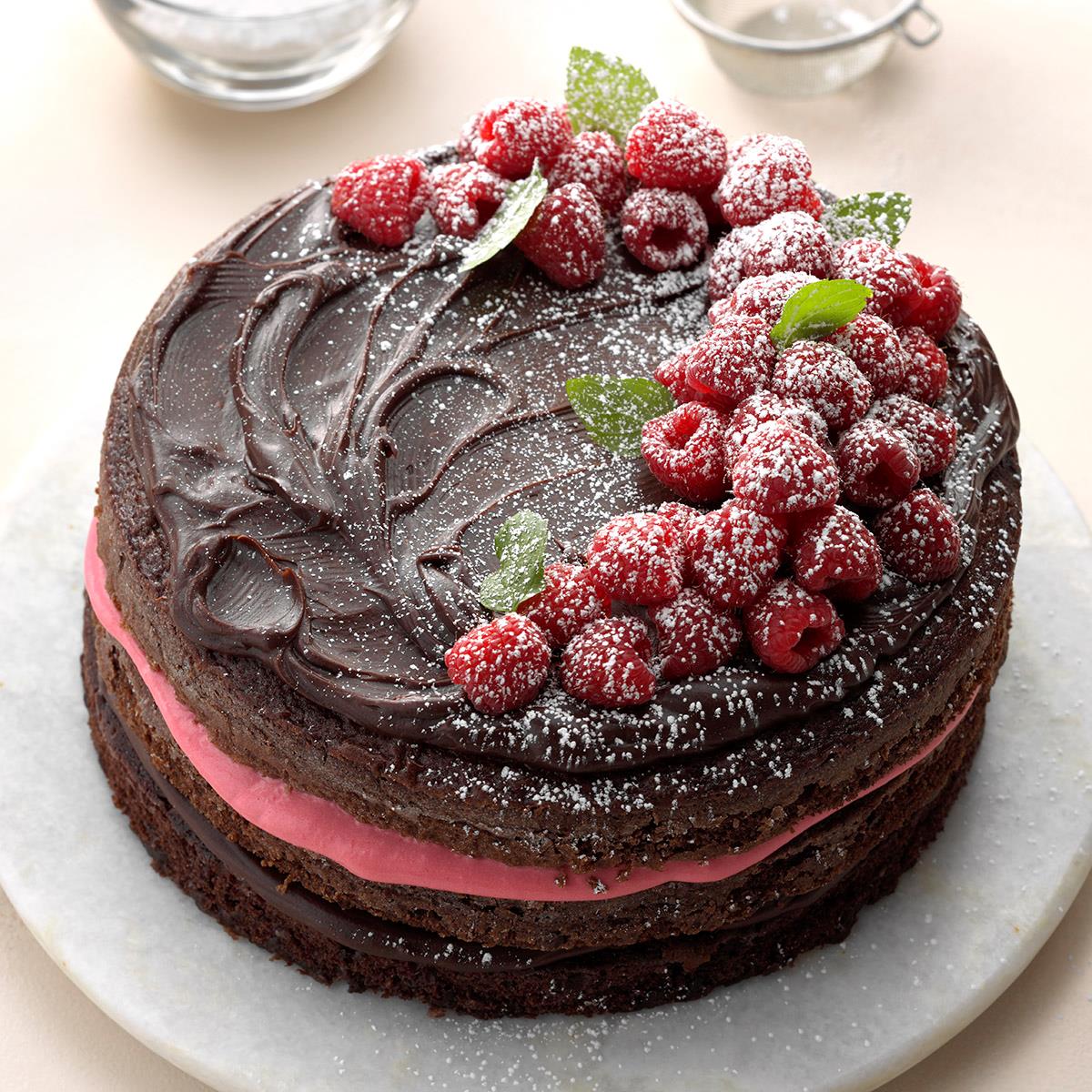 Raspberry Fudge Torte Recipe | Taste of Home