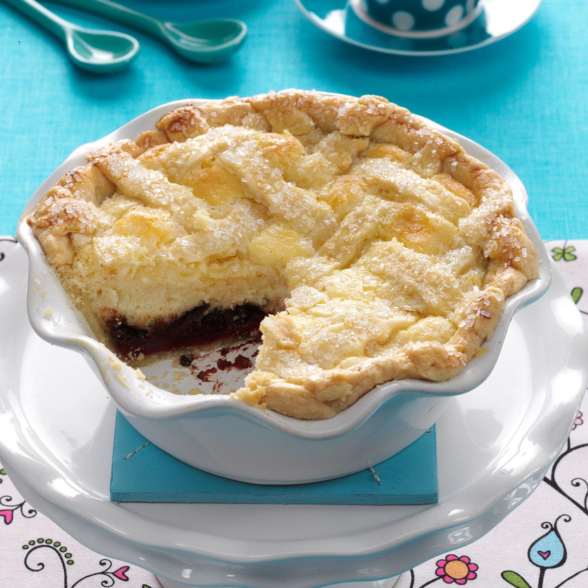 Ricotta Pie (Pizza Dolce) with Chocolate and Raspberry Recipe Taste