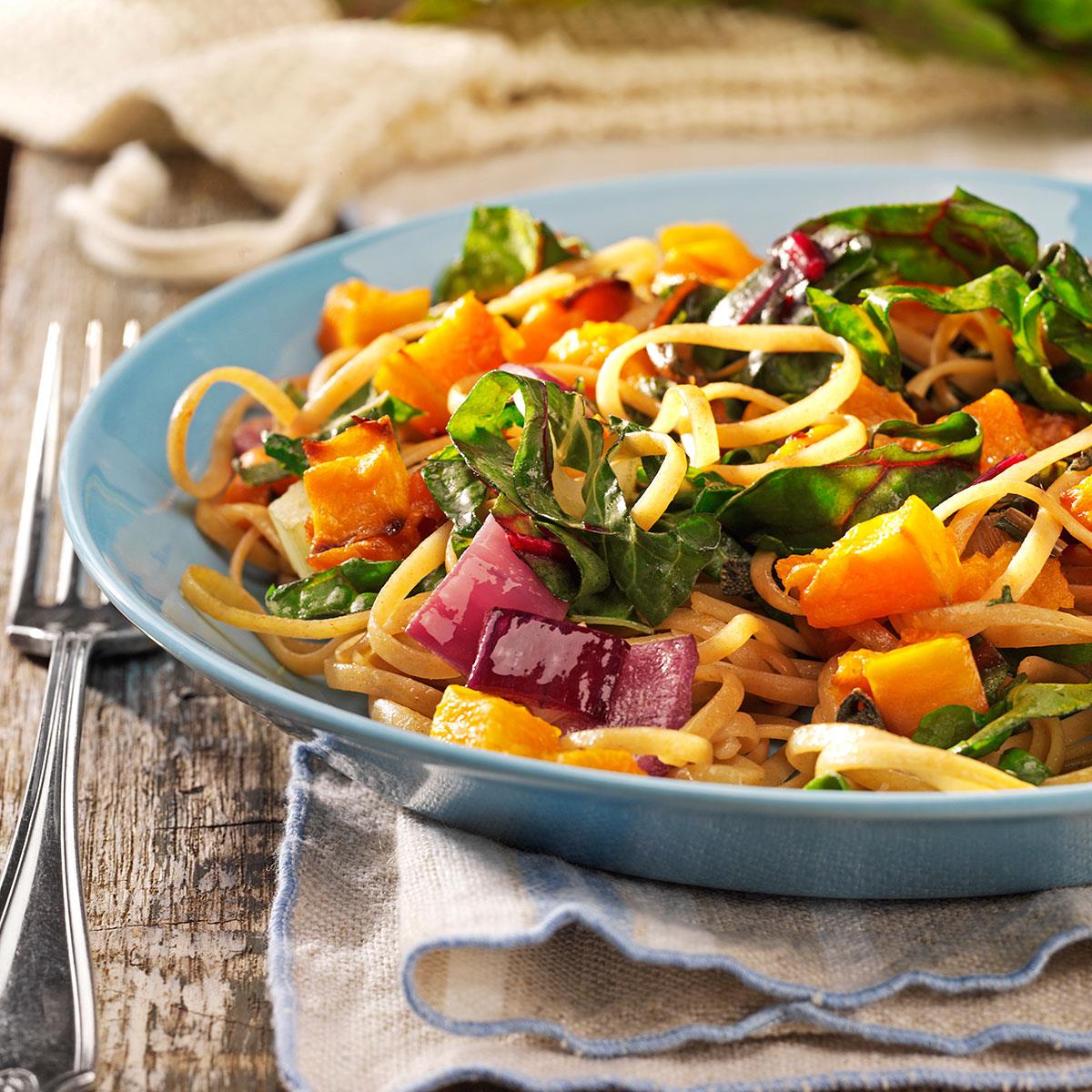 Roasted Butternut Linguine for Two Recipe | Taste of Home