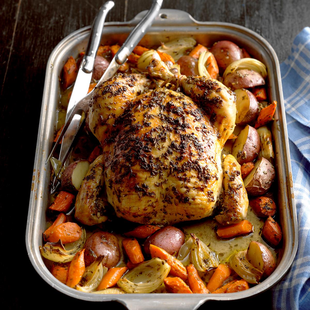 Roasted Chicken With Rosemary Recipe Taste Of Home