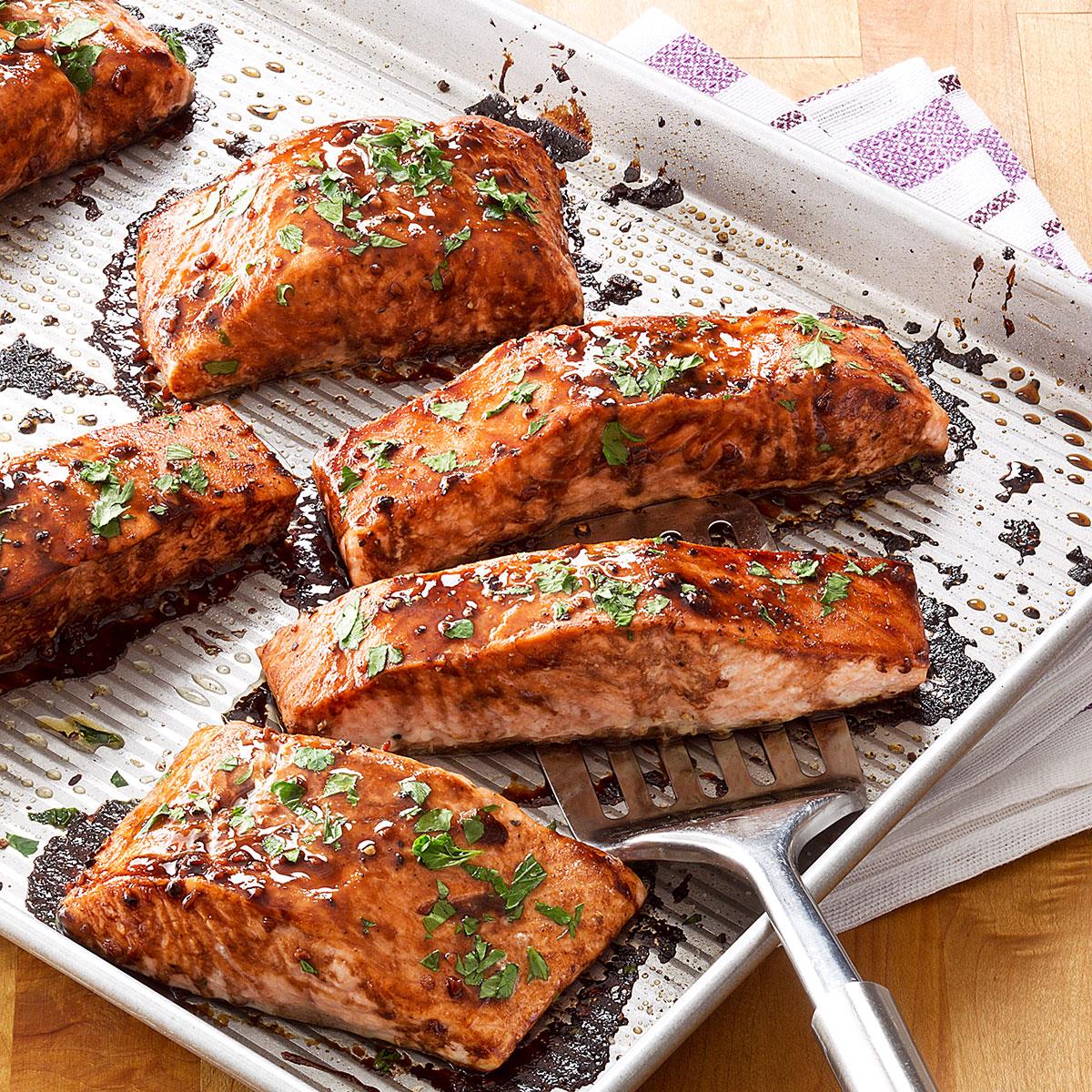 Salmon with Balsamic-Honey Glaze Recipe | Taste of Home