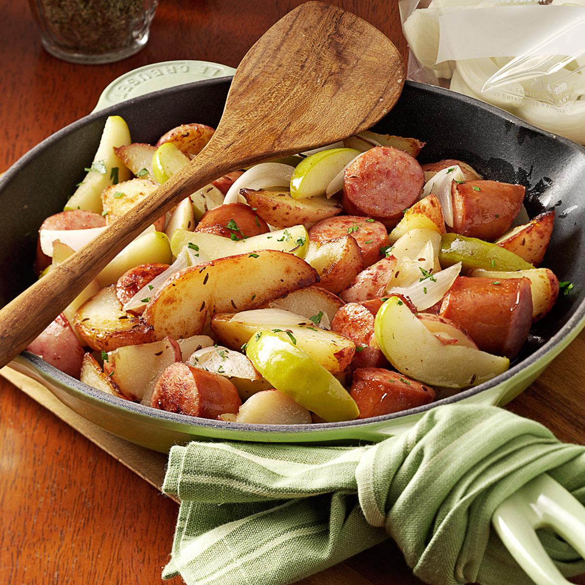 Sausage Skillet Dinner Recipe | Taste of Home